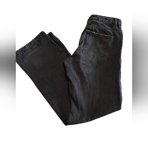Garage 90's Straight | Washed Black Wide Leg Jeans | Size 25 - Picture 10 of 13